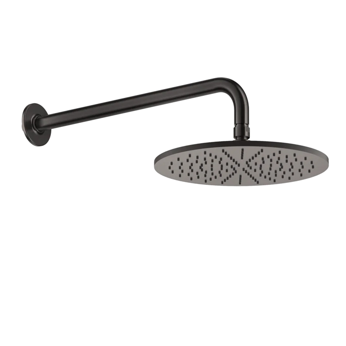  GESSI Inciso Душевая головка настенная, шарнирная на 1/2”, Ø300мм, цвет: brushed black metal pvd