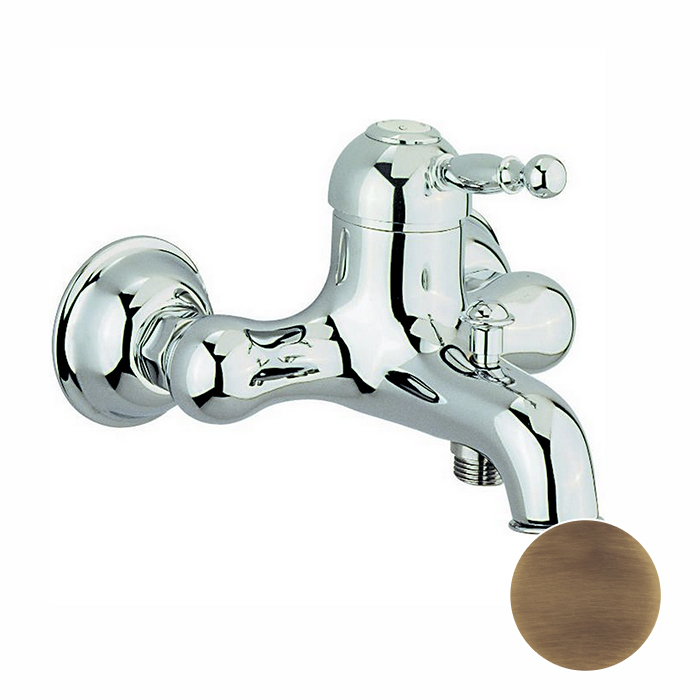 CISAL Arcana Royal Смеситель однорычажный настенный для ванны/душа, цвет: бронза