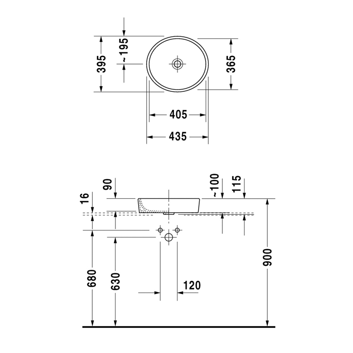 Duravit Starck 2 Раковина 44х40см., без отв., цвет: белый