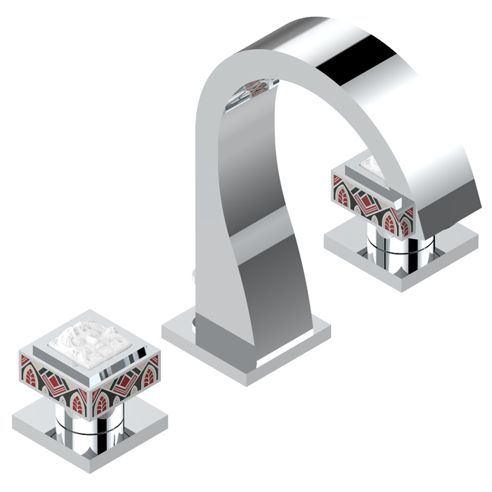 THG Masque de Femme Solaire Смеситель для раковины, 3 отв., цвет: хром