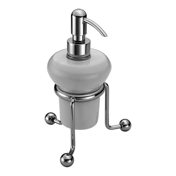 CISAL Arcana Дозатор настольный керамический, цвет: белый/хром