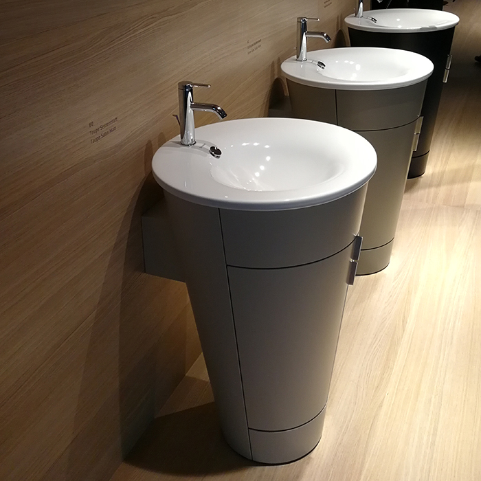 Duravit Starck 1 Тумба напольная 60x56xh82.5см, с раковиной  подсветка LED, цвет: taupe satin matt