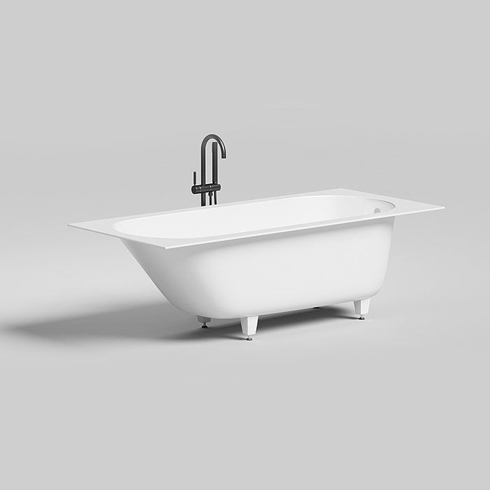 LOFO by Salini Ванна встраиваемая 180х80см, овальная чаша, материал: Solid Surface, цвет: белый матовый