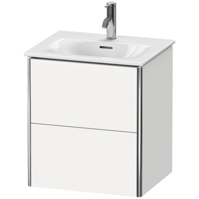 Duravit XSquare База подвесная 51x41.8x56см с раковиной, 2 яшика, цвет: глянцевый белый