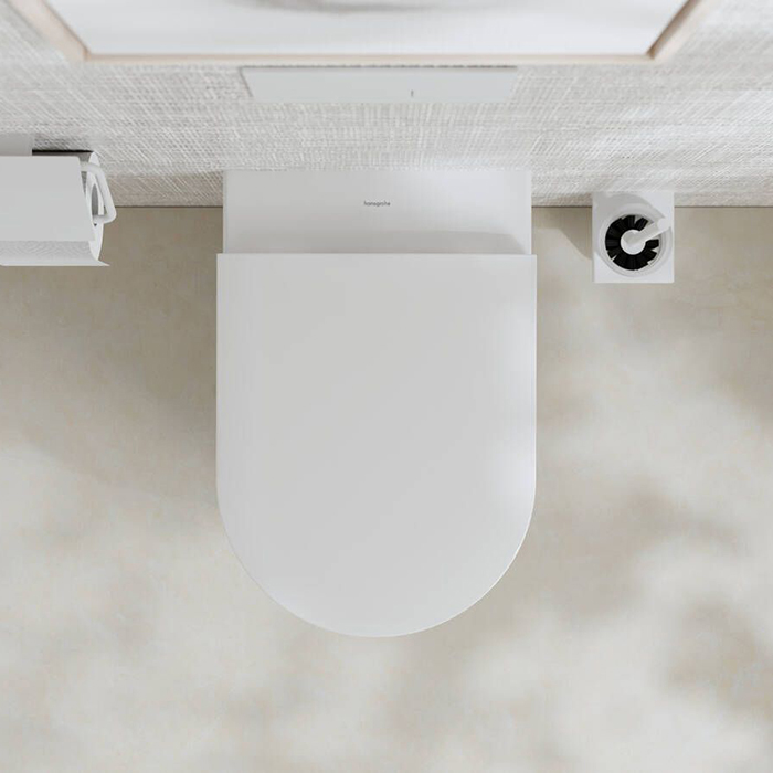 Hansgrohe EluPura Original S Сиденье для унитаза, с микролифтом, с верхним креплением, цвет: белый