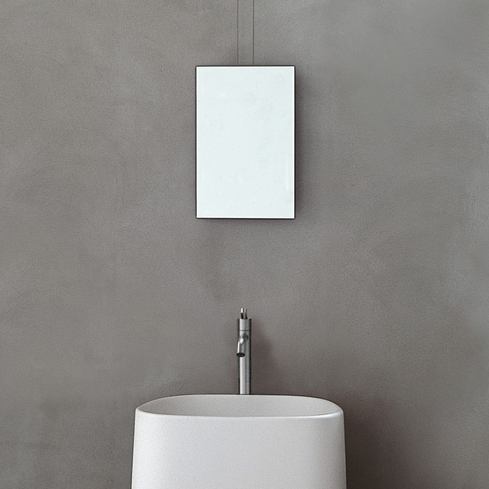 Agape Minuetto Зеркало в рамке 26x40 см, подвесное, крепеж к потолку, цвет: белый
