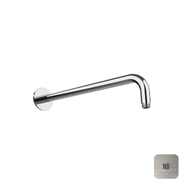 Almar Кронштейн для душа 35см., настенный, с круглым отражателем, цвет: Nickel Brushed