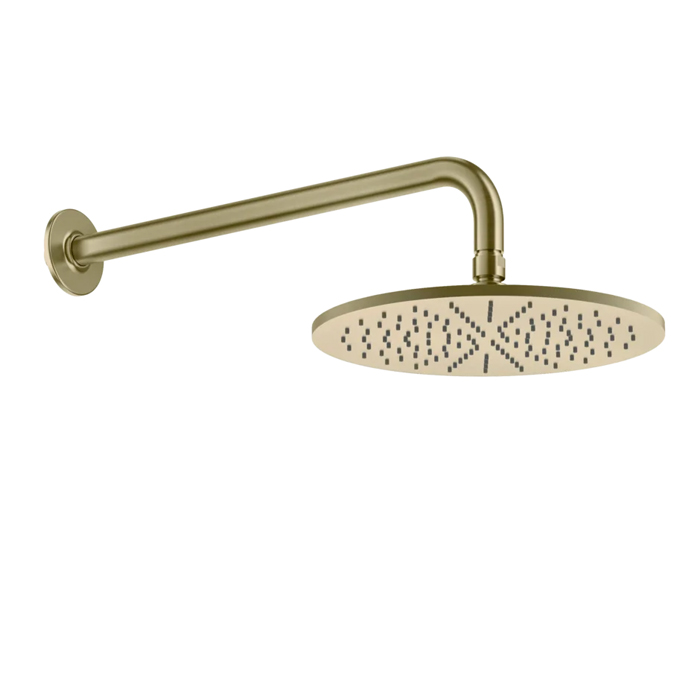 GESSI Inciso Душевая головка настенная, шарнирная на 1/2”, Ø300мм, цвет: brushed brass pvd