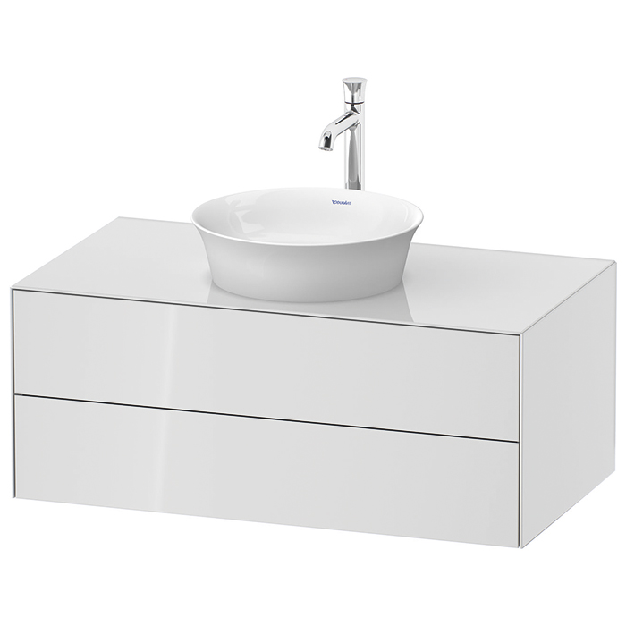 Duravit White Tulip Тумбочка подвесная 100x55х40.8см., раковина, 2 ящика, цвет: белый высокоглянцевый