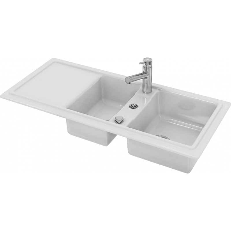 Duravit Cassia Кухонная мойка 116x51см., встраиваемая, цвет: белая