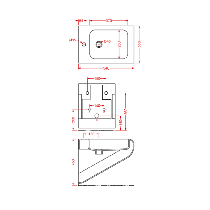 Artceram LA FONTANA биде подвесное 36х54см с 1 отв под смеситель, c креплением, цвет: белый