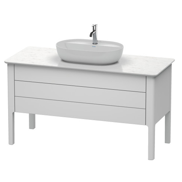 Duravit Luv База напольная 138.8x57х74.3см., с 2 выдв. ящиками, каменной столешницей и раковиной, цвет: белый матовый