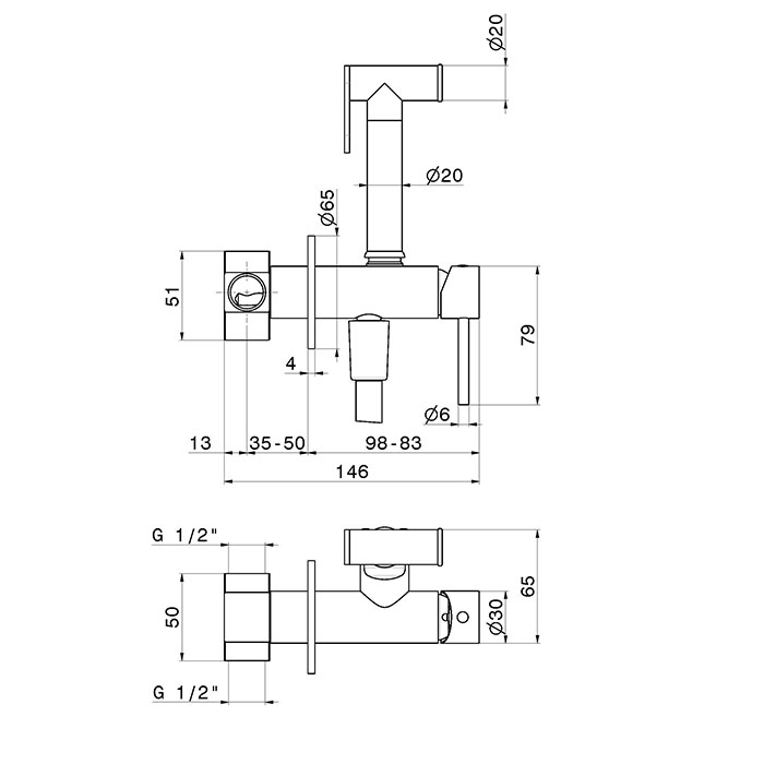 Newform Idroscopini Смеситель с гигиеническим душем, держатель, шланг 120см., цвет: PVD Br. Pale Gold