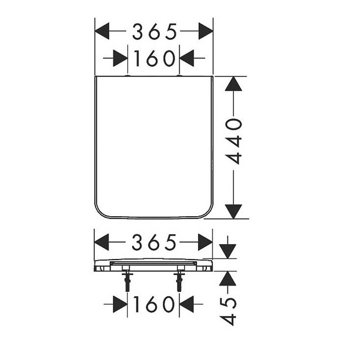 Hansgrohe EluPura Original Q Сидение для унитаза, цвет: белый