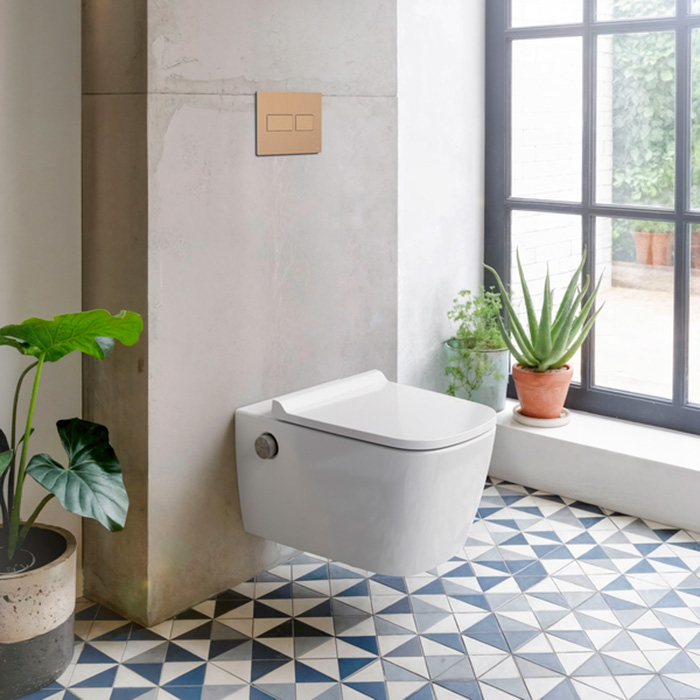 TECEneo Унитаз-биде 54х36см, подвесной, безободковый, смыв Tornado, сиденье slim, цвет: белый