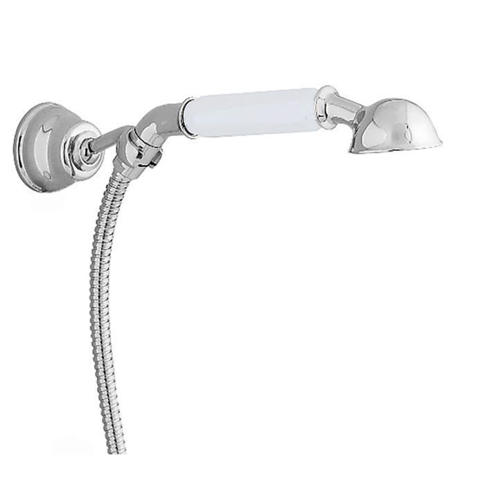 CISAL Arcana Toscana Ручной душ для настенного крепления (держатель, лейка, шланг), цвет: хром/белый