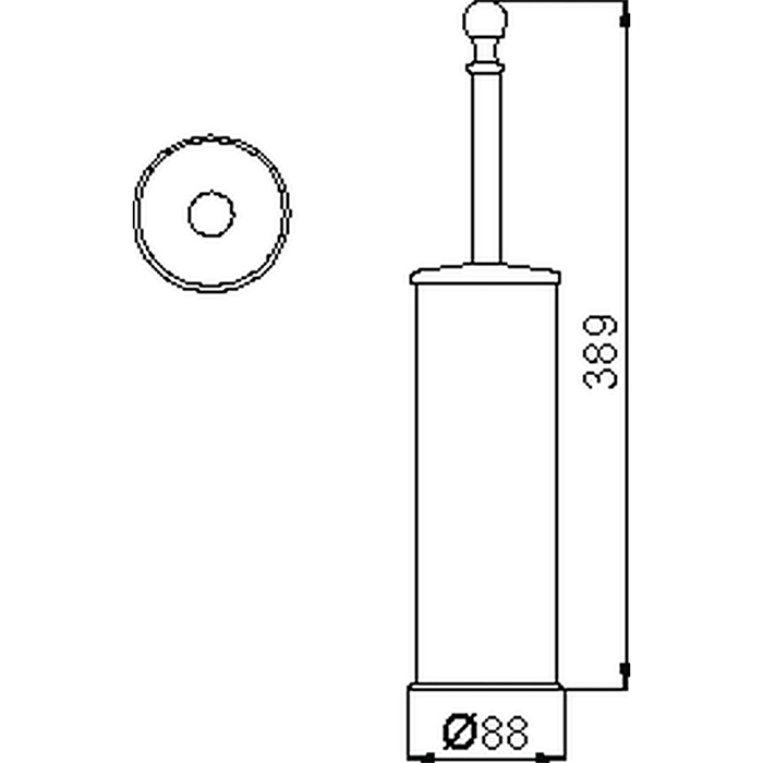 CISAL Arcana Ершик напольный, цвет: хром