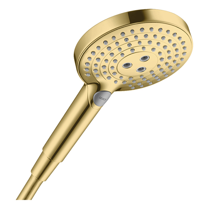 Hansgrohe Raindance Select S Ручной душ 120 3jet (Rain, RainAir, Whirl), цвет: Полированное золото