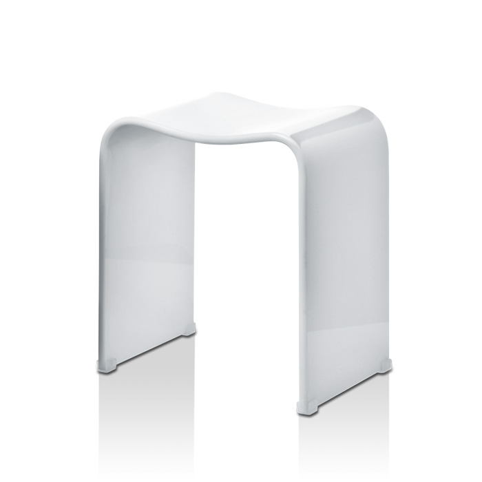 Decor Walther DW 80 Табурет 40x30x46см, акрил, напольный, цвет: белый
