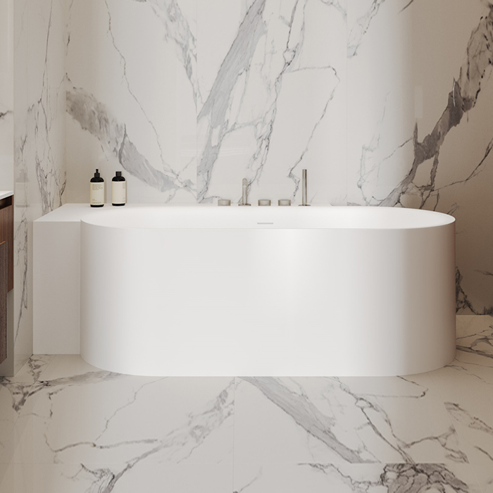 Salini Perla CL Ванна угловая 180x90см, материал S-Stone, цвет: белый матовый