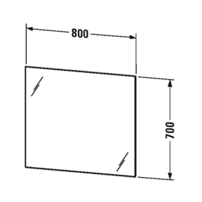 Duravit Зеркало с подсветкой 70х80х3.3см