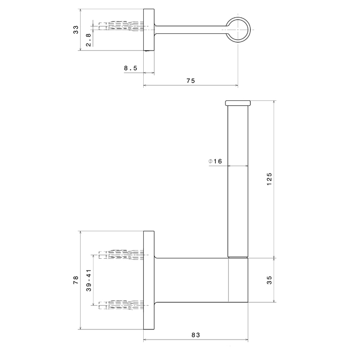 Newform Accessori tondi Держатель для бумаги, подвесной, цвет: titanium satin