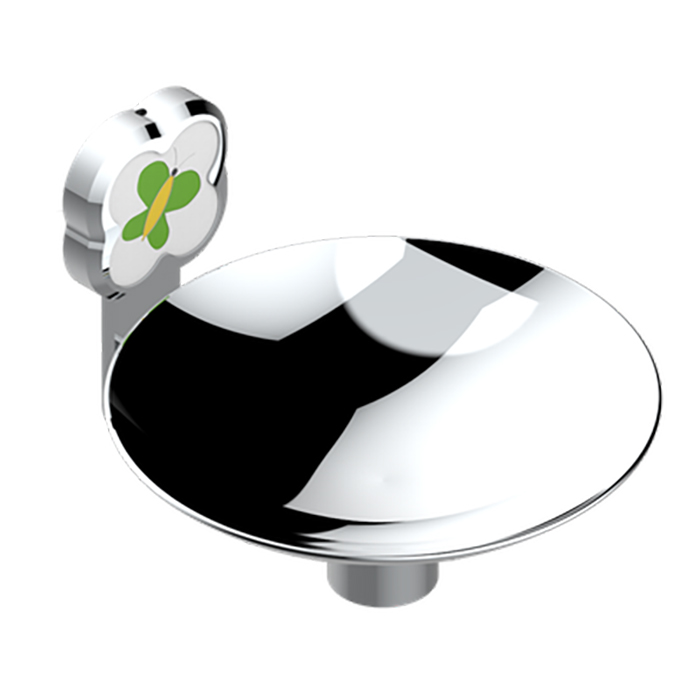 THG CAPUCINE VERT DECOR PLATINE Мыльница подвесная ø150 мм., декор зеленый, цвет: хром