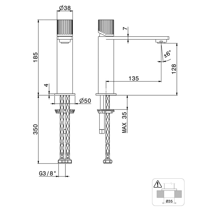 Newform Steel Line Смеситель для раковины, 1 отв., без донного клапана, цвет: pvd brushed pale gold