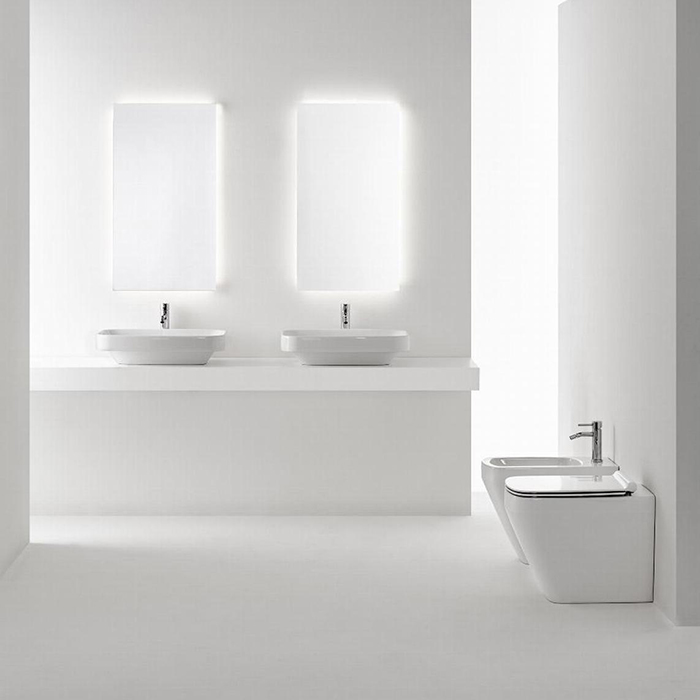 Simas Baden Baden Унитаз приставной безободковый 56х36 см, слив универсальный,  цвет: белый
