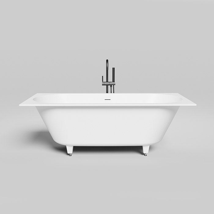 Salini Ornella Axis 180 Kit Встраиваемая ванна 180х80х60см, прямоугольная, материал: S-Sense, донный клапан "Up&Down", слив-перелив, цвет: белый матовый