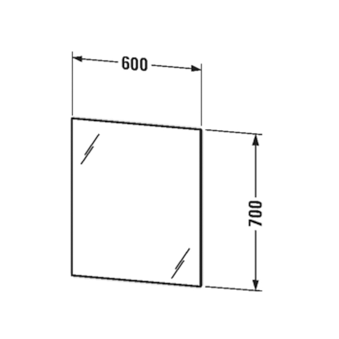 Duravit LM Зеркало с подсветкой, 60x70x3.3см., версия best, IP44, LED 4000K A+, подогрев