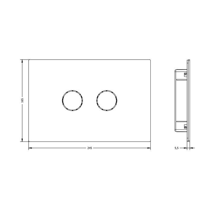 Artceram Клавиши смыва Смывная клавиша INOX-715, цвет: черный металл браширой PVD