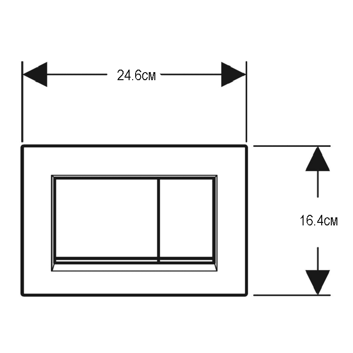 Geberit Sigma20 Клавиша для двойного смыва, квадратная, цвет: белый матовый