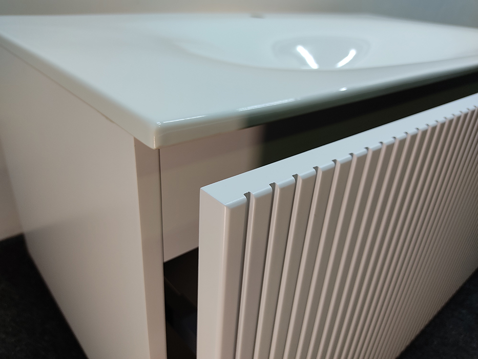 TW Shape комплект подвесной мебели 100х50см, с раковиной, с 1 выдвиж. ящиком с механизмом push-to-open, цвет: белый матовый RAL9003