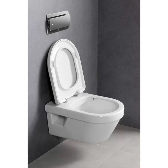 Villeroy&Boch Architectura Унитаз 37х53х33см., подвесной, безободковый, в комплекте сиденье c микролифтом, цвет: альпийский белый