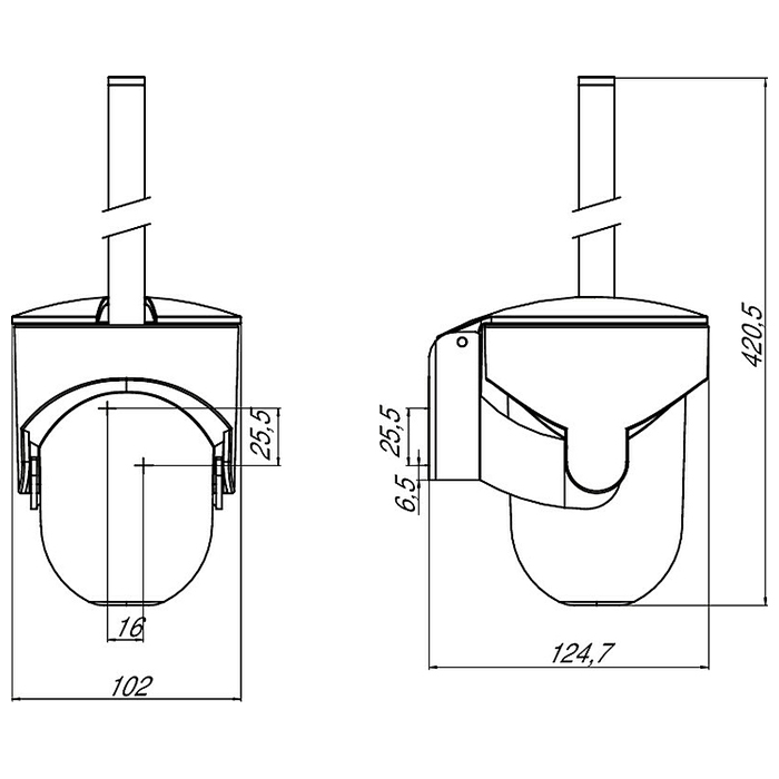 Emco System2 Ершик для унитаза, подвесной, цвет: хром
