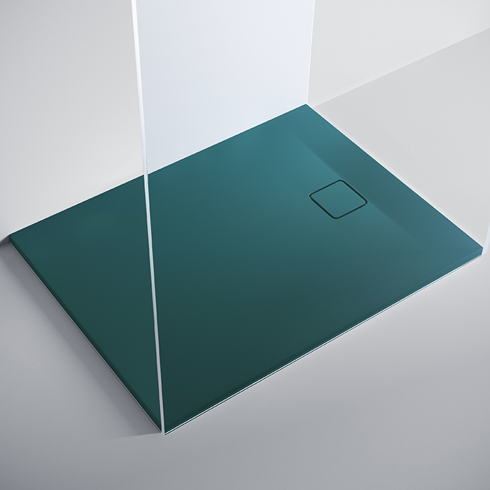 Salini Oasi Поддон 90х90х3см, с сифоном, материал: S-Stone, цвет: RAL6004 матовый