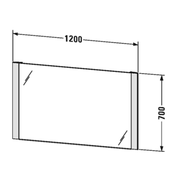 Duravit Зеркало с подсветкой LED 120х70x3.4см версия "good" IP44, 20ВТ, 4000K