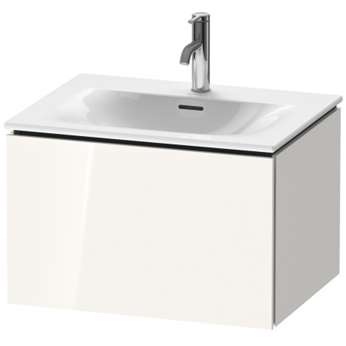 Duravit L-Cube База подвесная 62x48.1x40см с раковиной, 1 выдвижное отделение, цвет: глянцевый белый