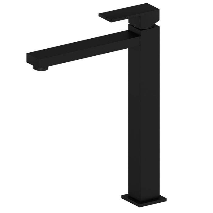 Newform Ergo Q Смеситель для раковины, 1 отв., высокий, цвет: черный матовый