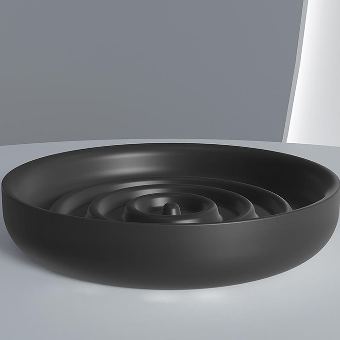 Salini Gocce Мыльница настольная, S-Stone, цвет: черный матовый