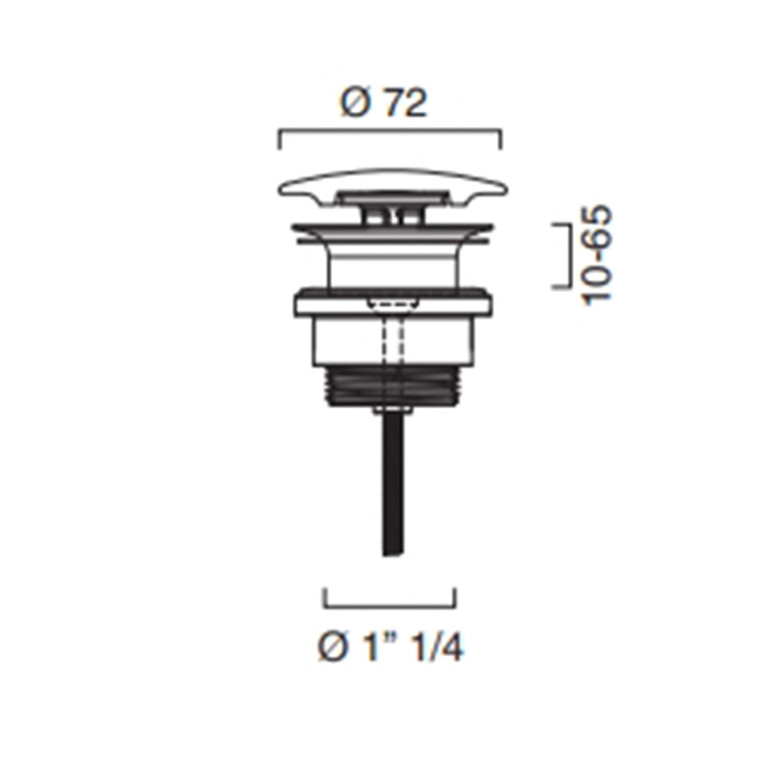 Catalano Слив для раковины без перелива, цвет: белый глянцевы