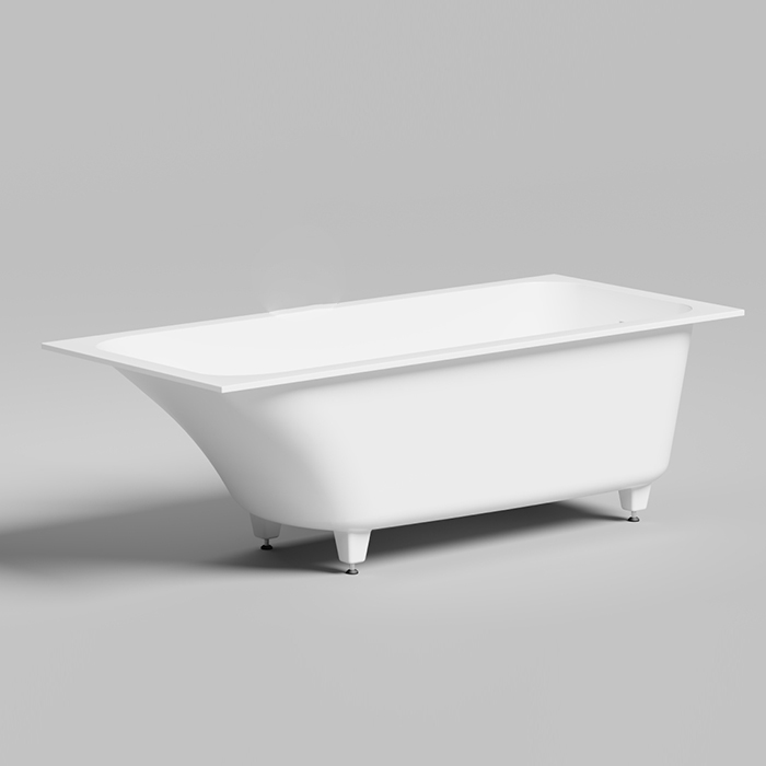 Salini Orlanda KIT Встраиваемая ванна 170х75х60cм., "Up&Down", сифон, щелевой слив-перелив, мат-л: S-Stone, цвет: белый матовый