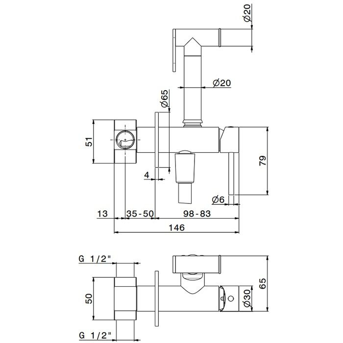Newform Idroscopini Смеситель с гигиеническим душем, держатель, шланг 120см., цвет: хром