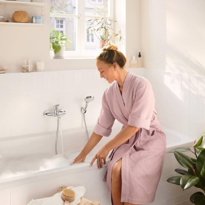 Hansgrohe Rebris S Смеситель для ванны, настенный, цвет: хром