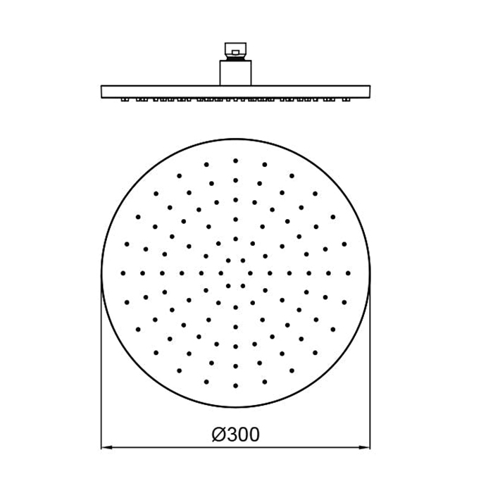 Almar Round Верхний душ круглый, 30см, латунь, цвет: High Brass Brushed PVD