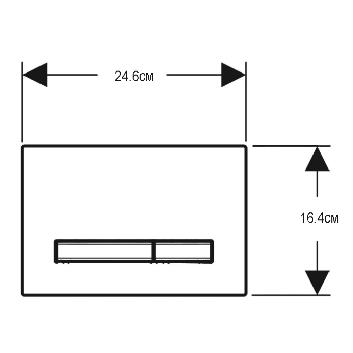 Geberit Sigma50 Клавиша для двойного смыва, квадратная, цвет: хром/черный