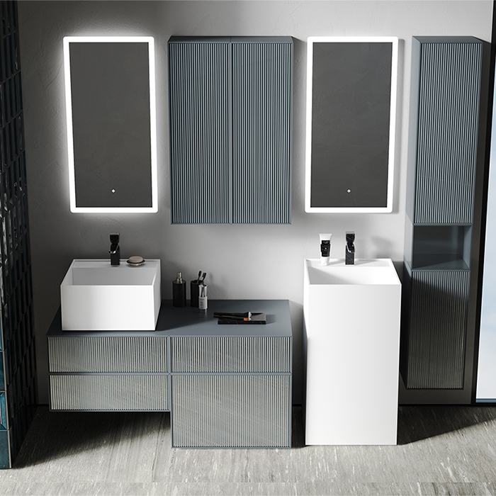 Salini Armonia Зеркало для ванны 45х90х2.5см., фоновая и фронтальная подсветка 3в1, сенсорный выключатель, крепления, без подогрева