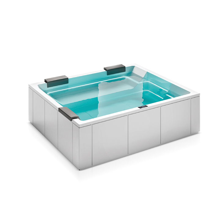 Gruppo Treesse Rest Минибассейн 240x195х85см., хромотерапия 1, озон. дезинф. внешняя панель VTR, автонаполнение и дренаж, нагрев3KW, цвет: белый
