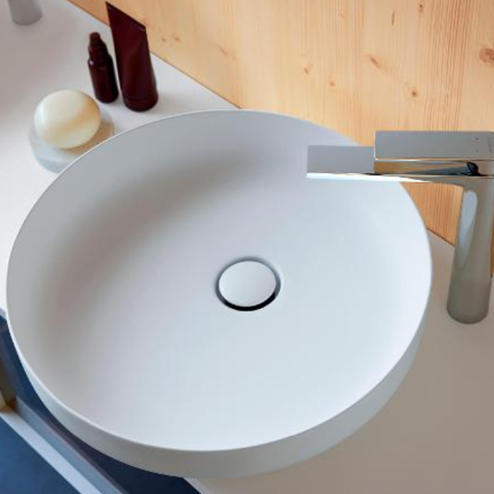 Duravit Vitrium Раковина 46см., накладная, без отв., круглая, без перелива, цвет: белый матовый